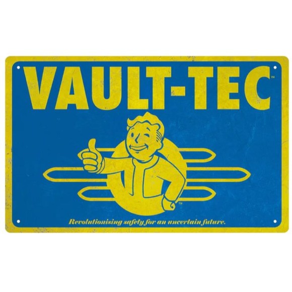 Fallout Metal Tin Sign Set Of 3 Wall Hanging Official Collectible Displays - Picture 8 of 8